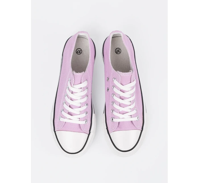 Trendy růžové dámské  tenisky platforma