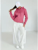 Dámská mikina BASIC s kapucí fuchsiová BY1394