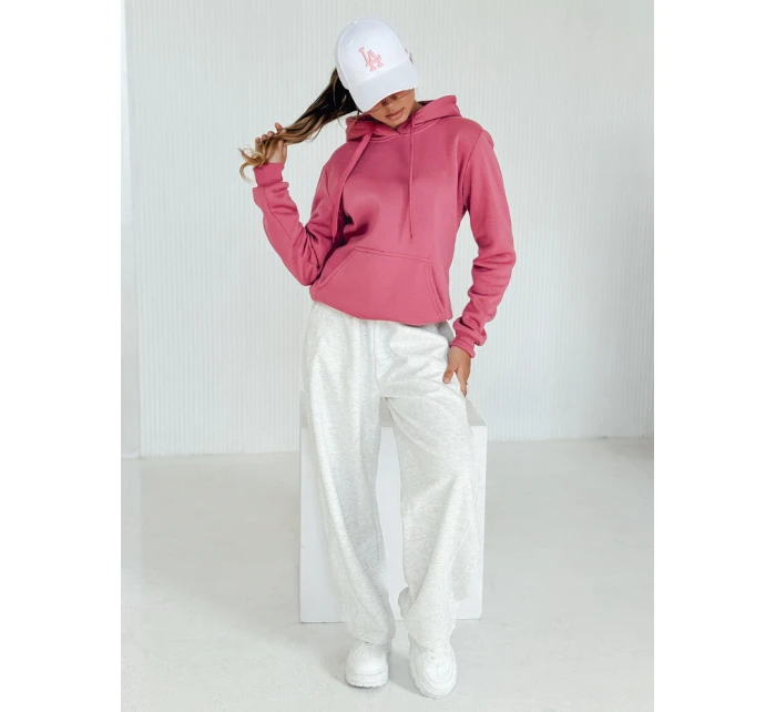 Dámská mikina BASIC s kapucí fuchsiová BY1394