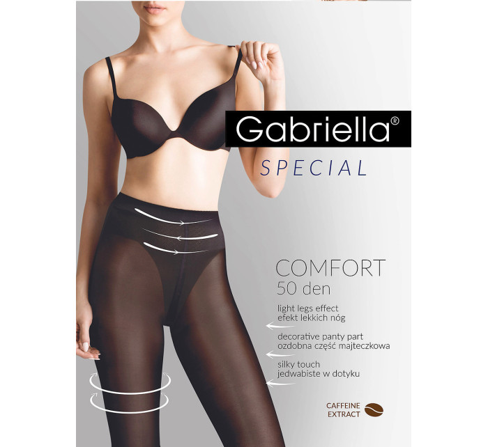 Dámské punčochové kalhoty Gabriella 400 Comfort 3D 50 den 5-XL