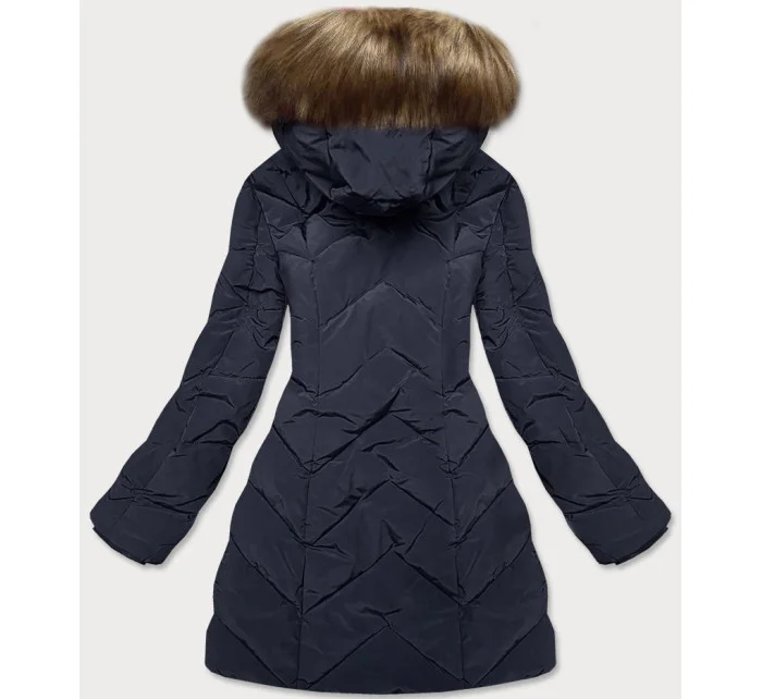ZIMOWA KURTKA DAMSKA Z KAPTUREM GRANATOWA model 21243468 - LHD