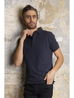Men Pánské piqué polo deep black model 22500560 - NEOBLU Men Pánské piqué polo deep black model 22500560 - NEOBLU