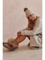 Dámské semišové sněhule s kožešinovou šedou model 21602003 - Boto Dámské semišové sněhule s kožešinovou šedou model 21602003 - Boto