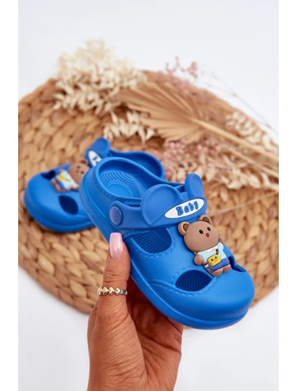 Dětské pěnové žabky s ozdobou modré Opleja Dětské pěnové žabky s ozdobou modré Opleja