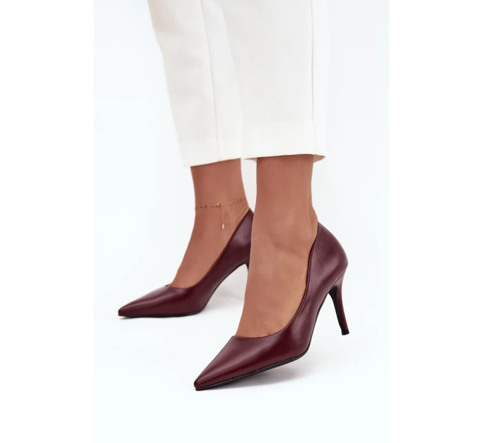 Dámské lodičky z eko kůže bordové Sivana Dámské lodičky z eko kůže bordové Sivana