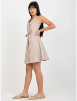 Dámské šaty LK SK béžová model 18116344 - FPrice Dámské šaty LK SK béžová model 18116344 - FPrice