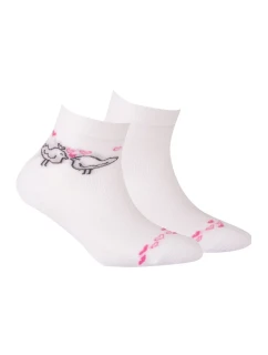 TENKÉ PONOŽKY BARVA 6-11 LET DÍVKY BÍLÁ 27/29