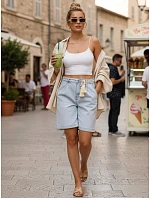 Dámské ležérní modré džínové šortky FashionStreet SY0498