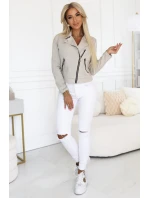 Semišové s dlouhými rukávy a zipy světle béžové model 21290283 - numoco basic