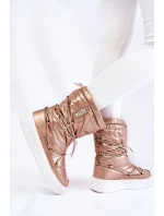 Dámské zateplené sněhule Big Star model 21601636 Béžove - Big Star Shoes Dámské zateplené sněhule Big Star model 21601636 Béžove - Big Star Shoes