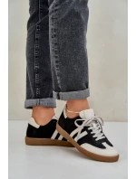 model 21684270 Kožené Nízké Tenisky Dámské Černé - Zazoo model 21684270 Kožené Nízké Tenisky Dámské Černé - Zazoo