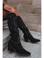 Dámské Kůže  Na Podpatku Černé model 21715063 - Boto