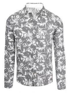 Pánská šedá košile Dstreet DX2262