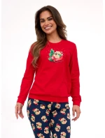 Pyžamo model 21413618 Teddy long/r Christmas S2XL dámské - Cornette Pyžamo model 21413618 Teddy long/r Christmas S2XL dámské - Cornette