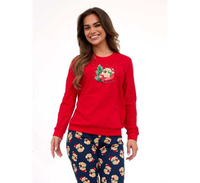 Pyžamo model 21413618 Teddy long/r Christmas S2XL dámské - Cornette Pyžamo model 21413618 Teddy long/r Christmas S2XL dámské - Cornette
