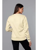 Béžová dámská tepláková mikina se stahovacími lemy model 17038497 - J.STYLE