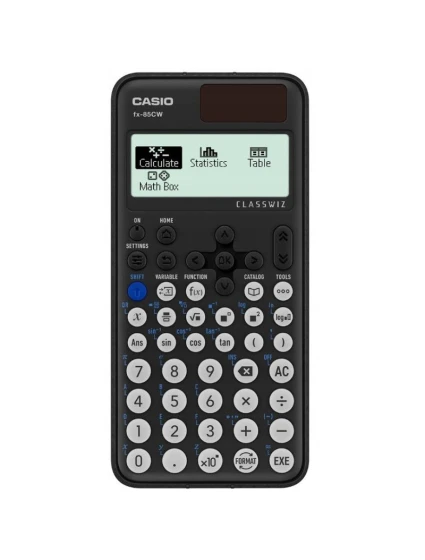 KALKULÁTOR CASIO FX-85CW TECHNICKÝ OBAL Kalkulačka doporučená pro studenty středních a vysokých škol, pro kancelářské použití. černá.