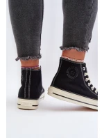 Dámské vysoké tenisky Big Star model 21654788 černé - Big Star Shoes Dámské vysoké tenisky Big Star model 21654788 černé - Big Star Shoes