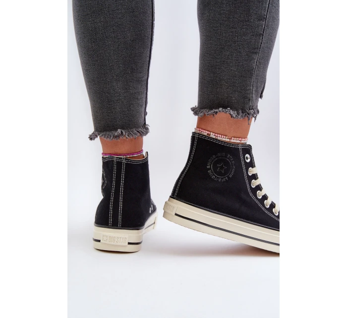 Dámské vysoké tenisky Big Star model 21654788 černé - Big Star Shoes Dámské vysoké tenisky Big Star model 21654788 černé - Big Star Shoes