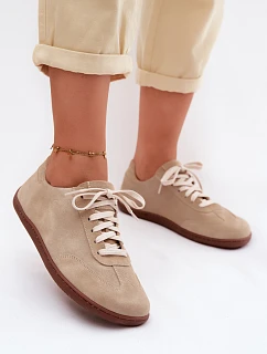 Kožené semišové dámské tenisky Barefoot model 22133332 Béžové - Zazoo