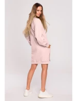 M676 Svetr tunika se zipy - candy pink M676 Svetr tunika se zipy - candy pink