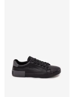 Pánské kožené tenisky Big Star – černé (eko kůže)