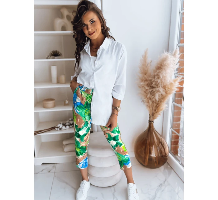 Dámské kalhoty FLOWER GARDEN green FashionStreet UY1482