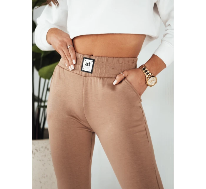 Dámské tepláky LOREN camel FashionStreet UY1827 Dámské tepláky LOREN camel FashionStreet UY1827