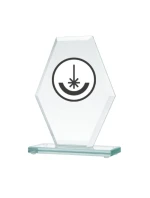 Trofeum szklane grawerowane