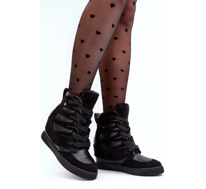 Kožené Boty Na Podpatku Černé model 21635445 - Boto Kožené Boty Na Podpatku Černé model 21635445 - Boto