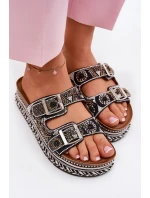 Sandály se zdobením a na platformě černé model 21688319 - Boto