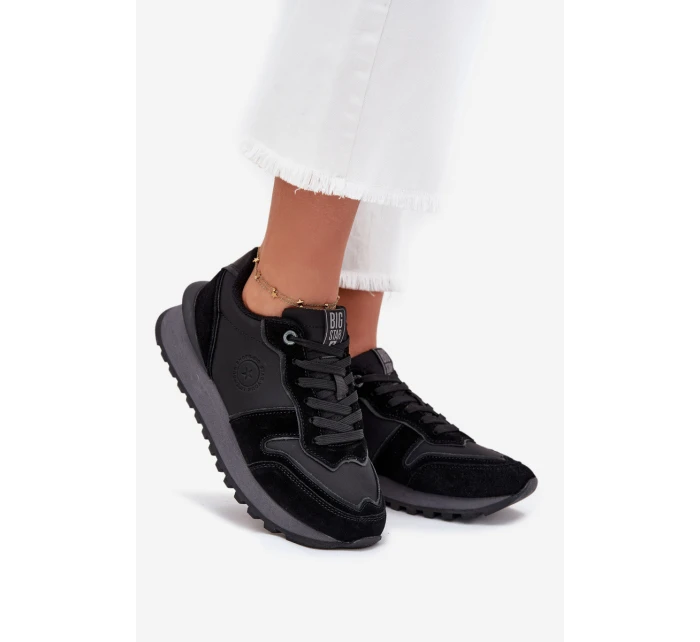 Kožené Dámské Tenisky Big Star model 21705821 HIPOLY SYSTEM Černé - Big Star Shoes Kožené Dámské Tenisky Big Star model 21705821 HIPOLY SYSTEM Černé - Big Star Shoes