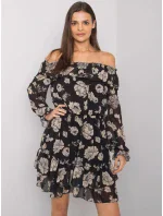 Šaty DHJ SK 15015.56P černá a béžová