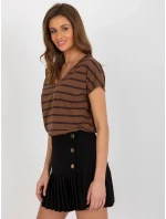 Dámská halenka RV TS 8567.56 hnědá - FPrice Dámská halenka RV TS 8567.56 hnědá - FPrice