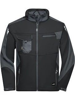 Daiber JN 844 Pracovní letní softshellová bunda - Strong 02.0844 black/carbon