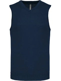 K Pánská svetrová vesta s výstřihem do V 20.K navy model 22422574 - Kariban