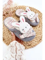 Dětské pantofle na tlusté podrážce šedé model 21641392 - Boto