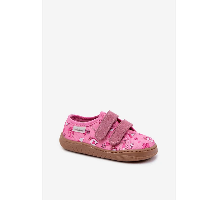 Dětské dívčí barefoot pantofle Růžové model 22100987 - Milami Dětské dívčí barefoot pantofle Růžové model 22100987 - Milami