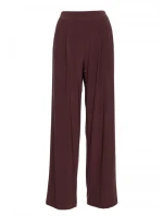 M890 Souprava s projmutým topem a širokými kalhotami - hnědá