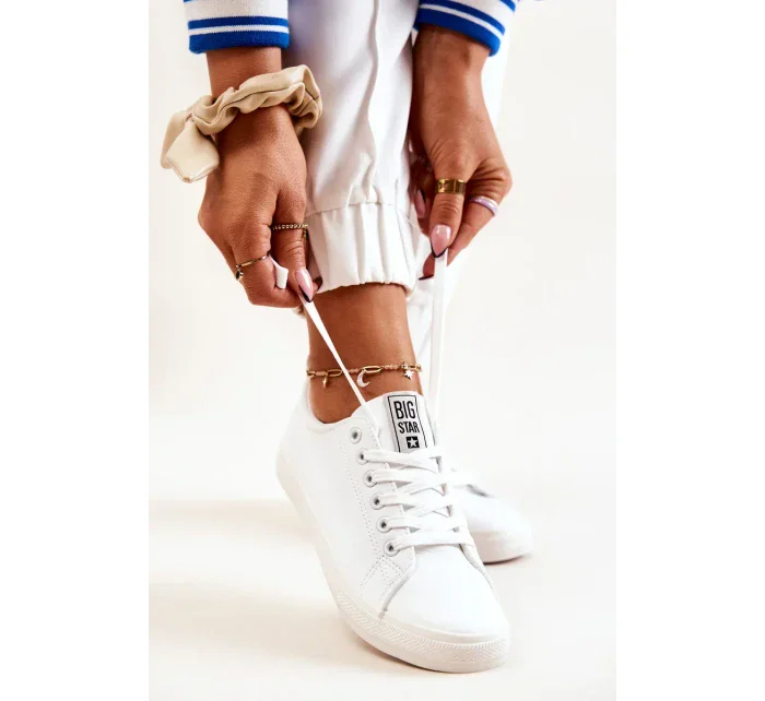 Dámské kožené tenisky Big Star - bílé Dámské kožené tenisky Big Star - bílé