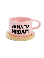 JÁ NA TO MRDÁM - růžový hrníček makronka 200 ml