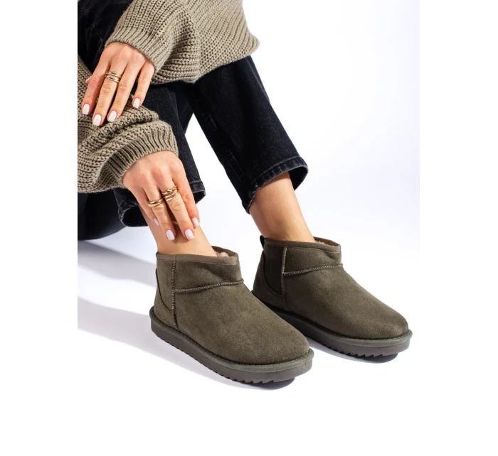 Zajímavé sněhule dámské zelené platforma Zajímavé sněhule dámské zelené platforma