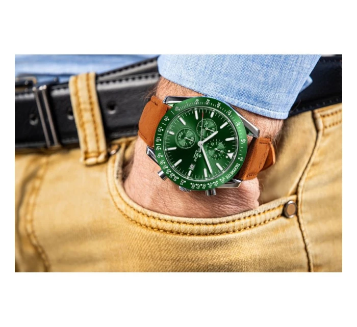 Pánské hodinky Giewont Chronograph Sapphire Brown Green GW8720-A3 Pánské hodinky Giewont Chronograph Sapphire Brown Green GW8720-A3