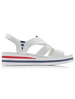Sandály na platformě Rieker W V02Y5 white Sandály na platformě Rieker W V02Y5 white
