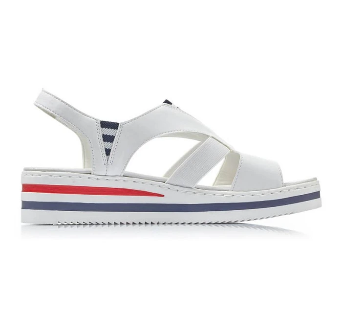 Sandály na platformě Rieker W V02Y5 white Sandály na platformě Rieker W V02Y5 white