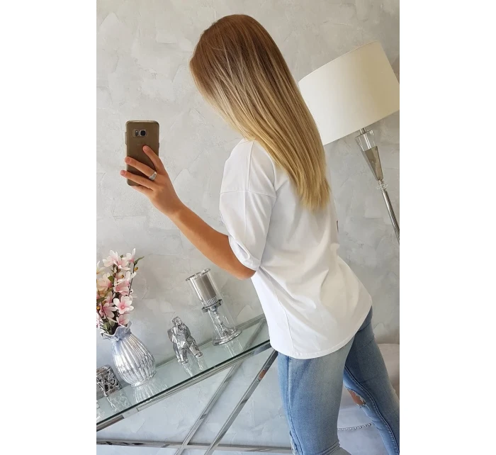 Kouzelná halenka s potiskem bílá