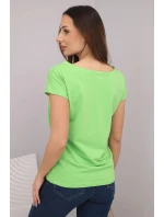 Dámská bavlněná halenka s potiskem CHIC zelená Dámská bavlněná halenka s potiskem CHIC zelená