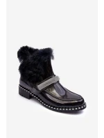 Boty Na Plochém Podpatku A Platformě Černé model 21634045 - S.Barski