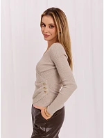 Sweter IR SW model 22296884 beżowy - FPrice Sweter IR SW model 22296884 beżowy - FPrice