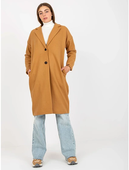 Dámský kabát TW EN BI velbloudí model 17761008 - FPrice Dámský kabát TW EN BI velbloudí model 17761008 - FPrice